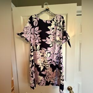 Jessica Howard Navy, Lavender, and White Sheath Dress